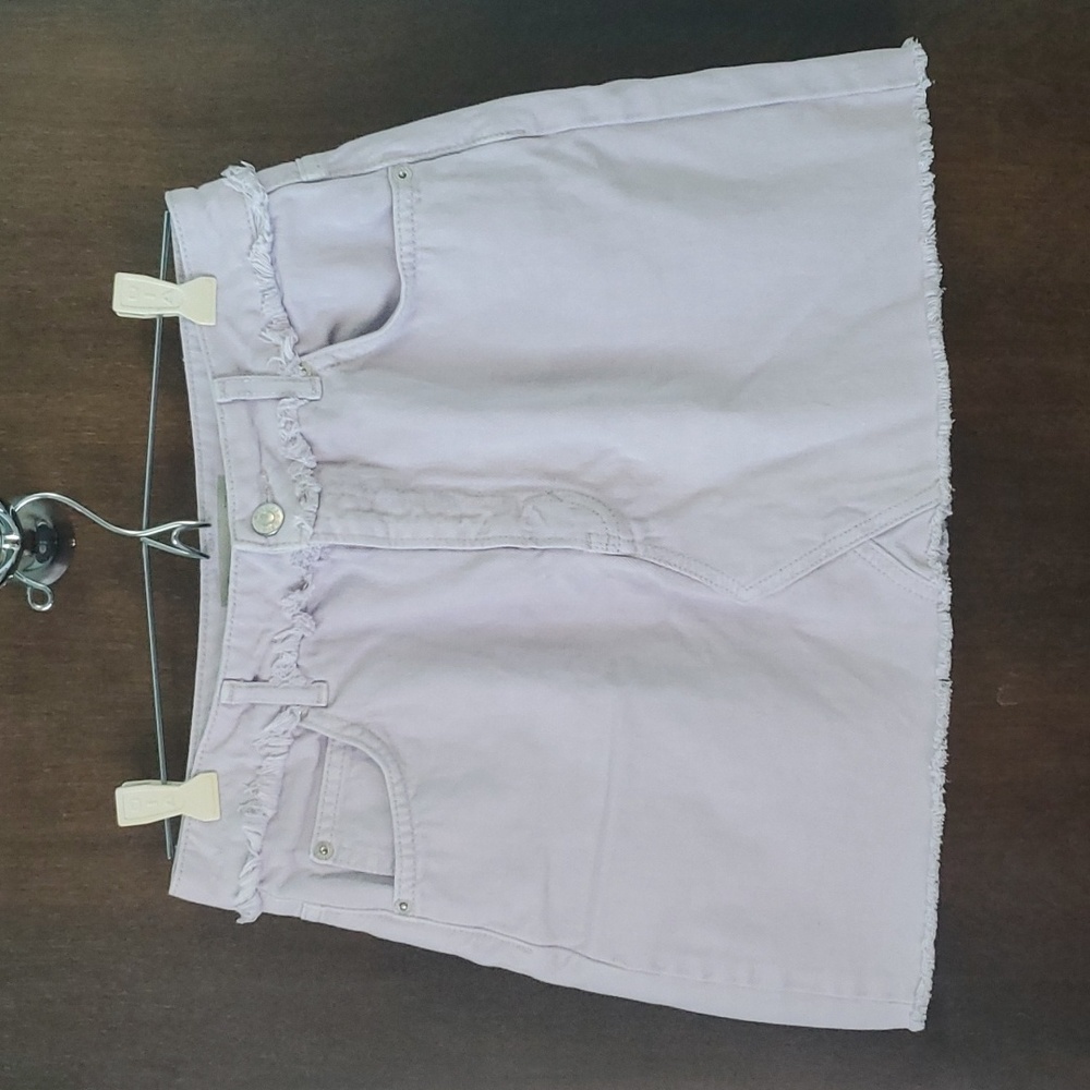 Topshop Lavender Moto Skirt